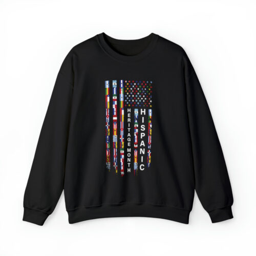 Hispanic Heritage Sweatshirt, Empowered Latino Pullover, Distressed Mexican Heritage Crewneck
