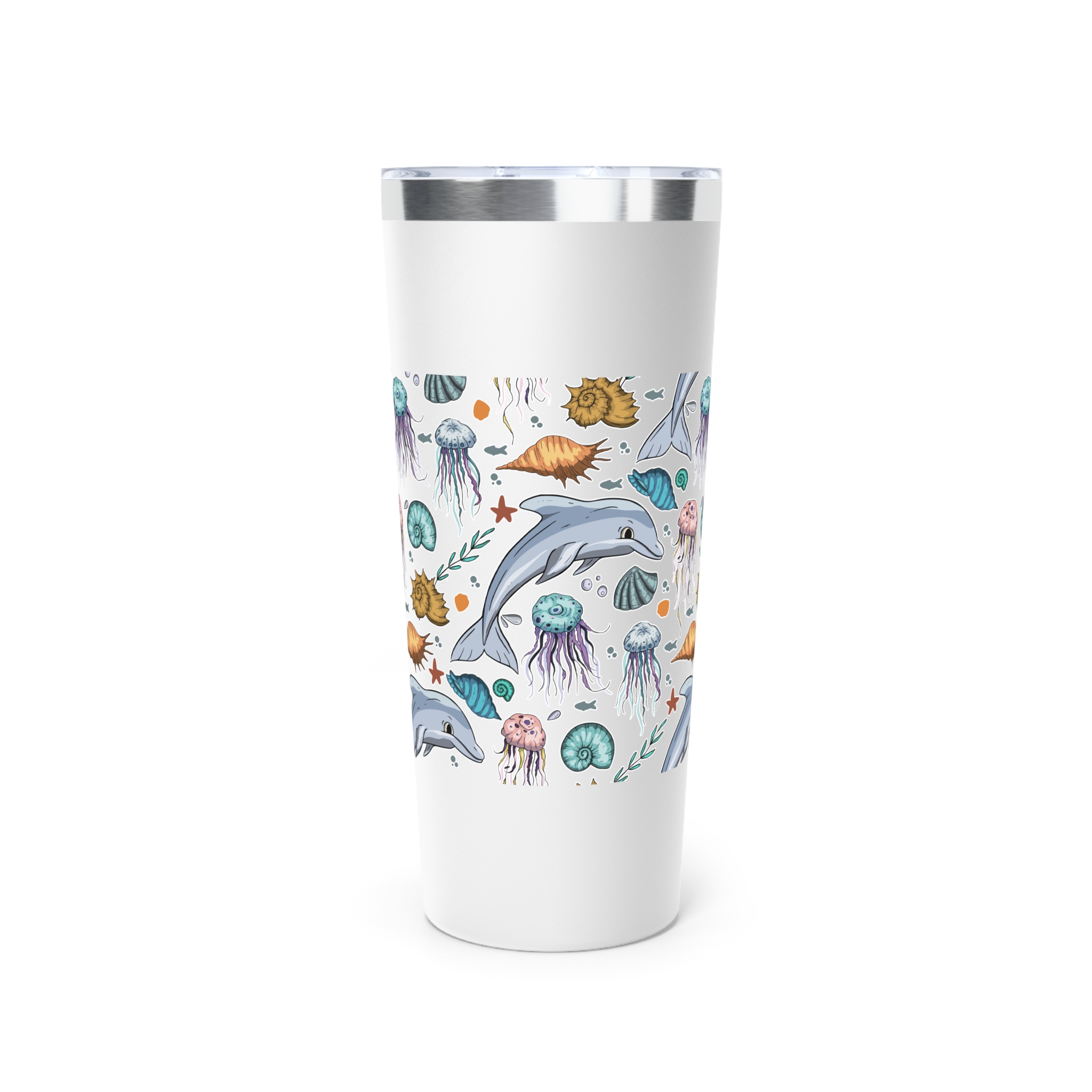 Dolphins Jellyfish Shells Tumbler