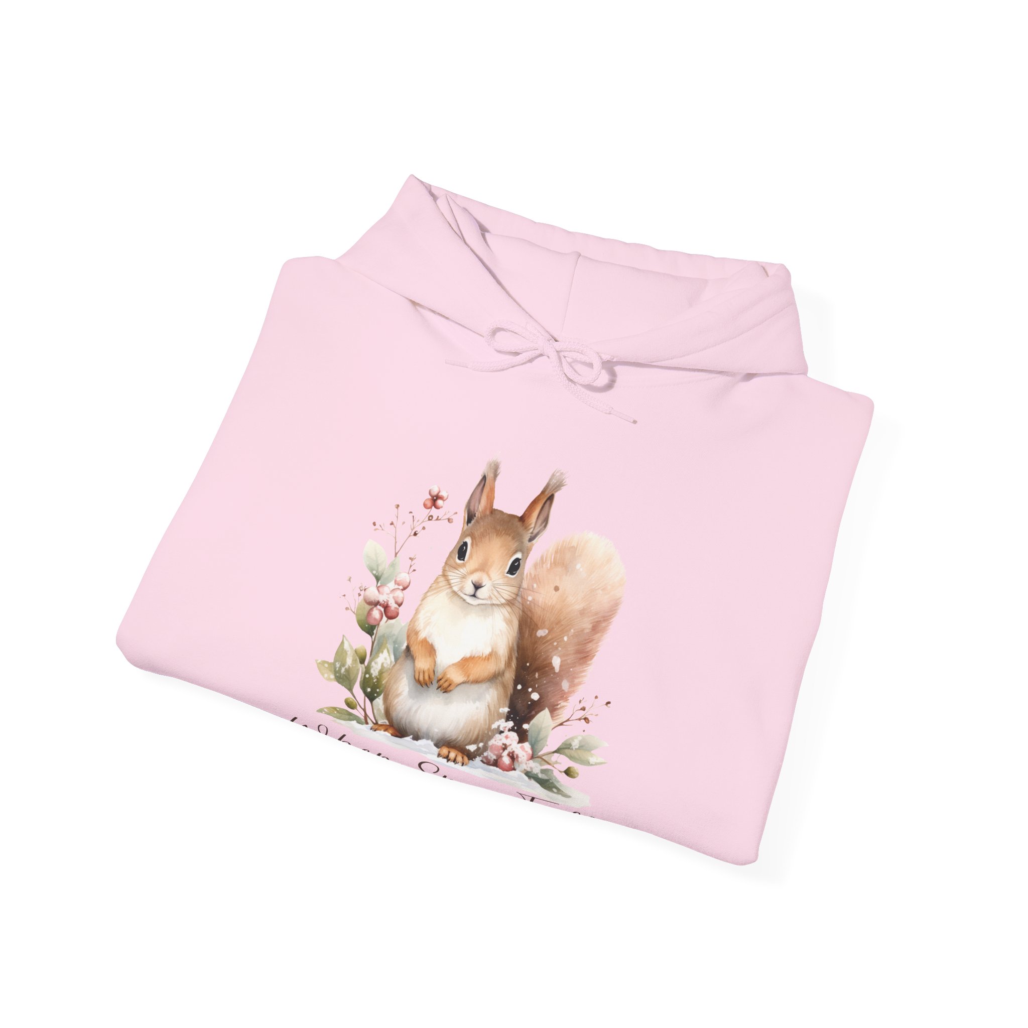When Snow Fall Hooded Sweatshirt, Cute Squirrel Playing in the Snow - Image 24
