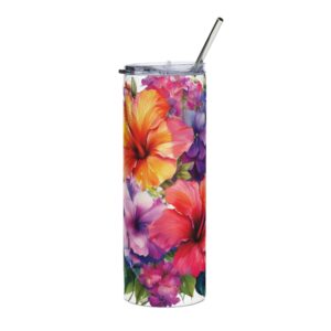 Floral Stainless Steel Tumbler