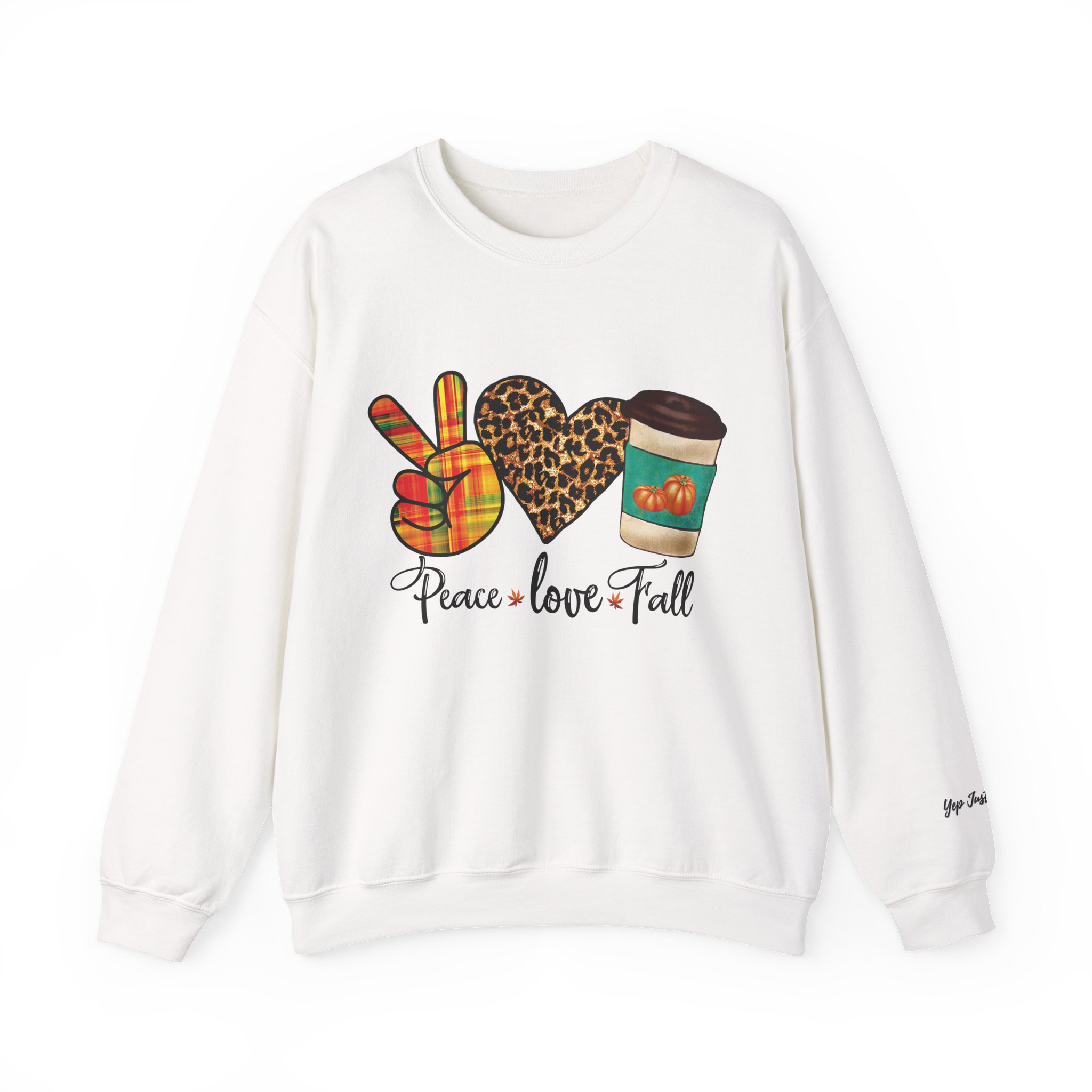 Peace Love Fall | Cozy Sweatshirt | Unisex Heavy Blend™ Crewneck Sweatshirt - Image 5