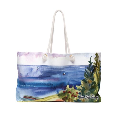 A View of the Beach and Sea - Weekender Bag