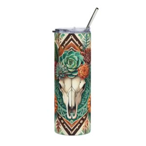 20oz Boho Floral Stainless-Steel Tumbler