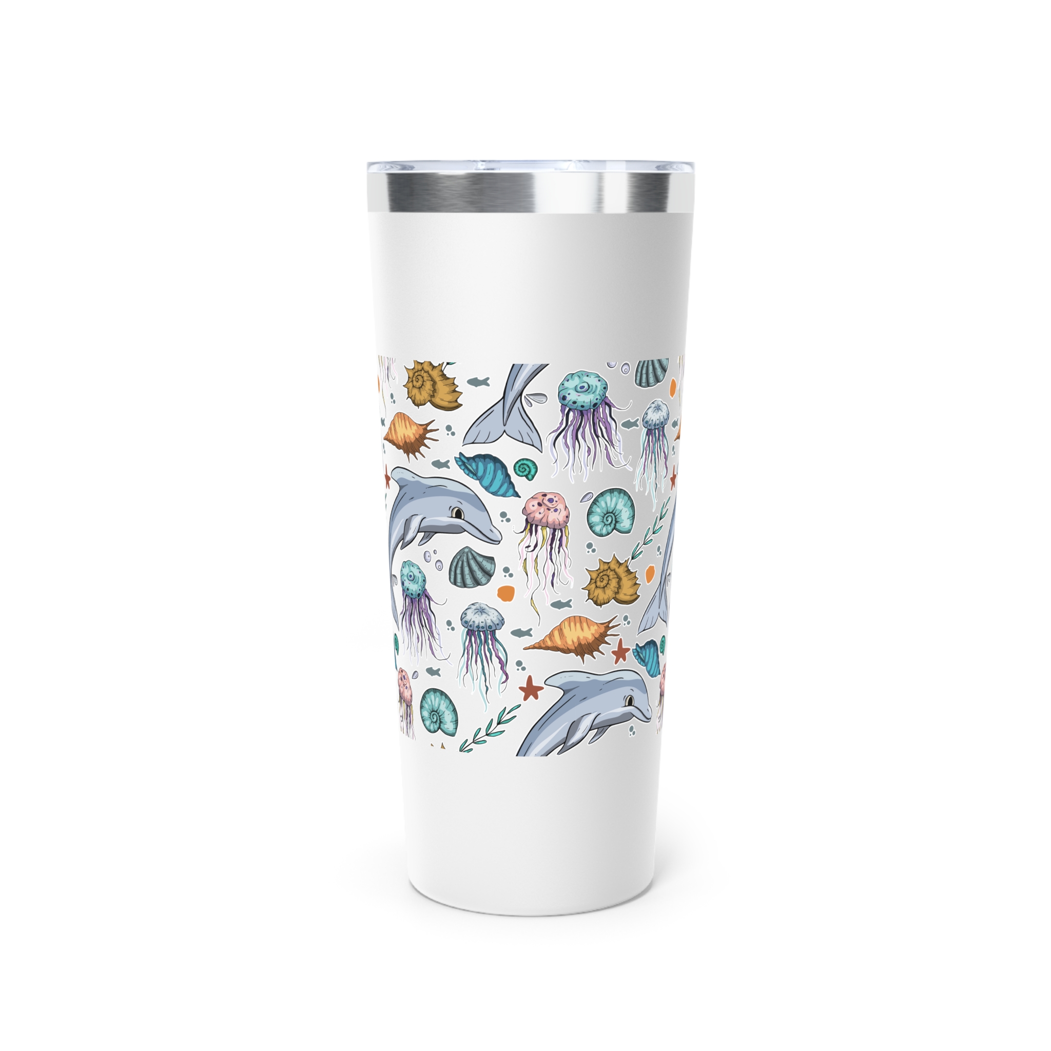 Dolphins Jellyfish Shells Tumbler - Image 3