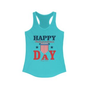 Happy Independence Day, July 4th Celebration, Women's Ideal Racerback Tank
