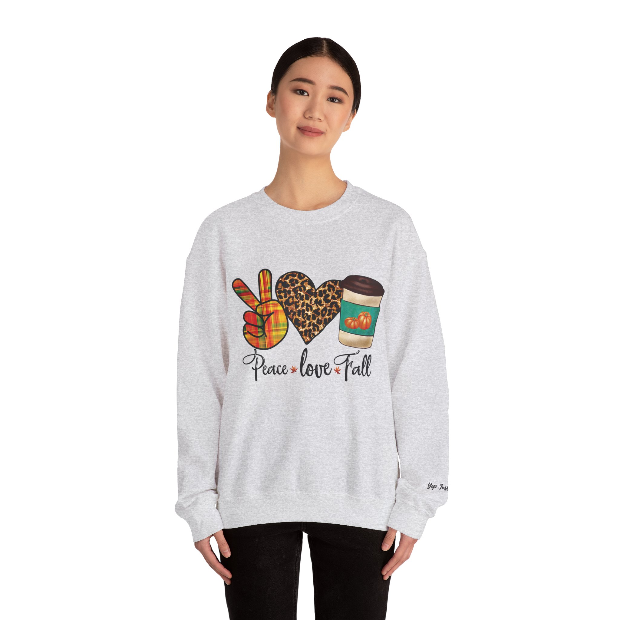 Peace Love Fall | Cozy Sweatshirt | Unisex Heavy Blend™ Crewneck Sweatshirt - Image 12