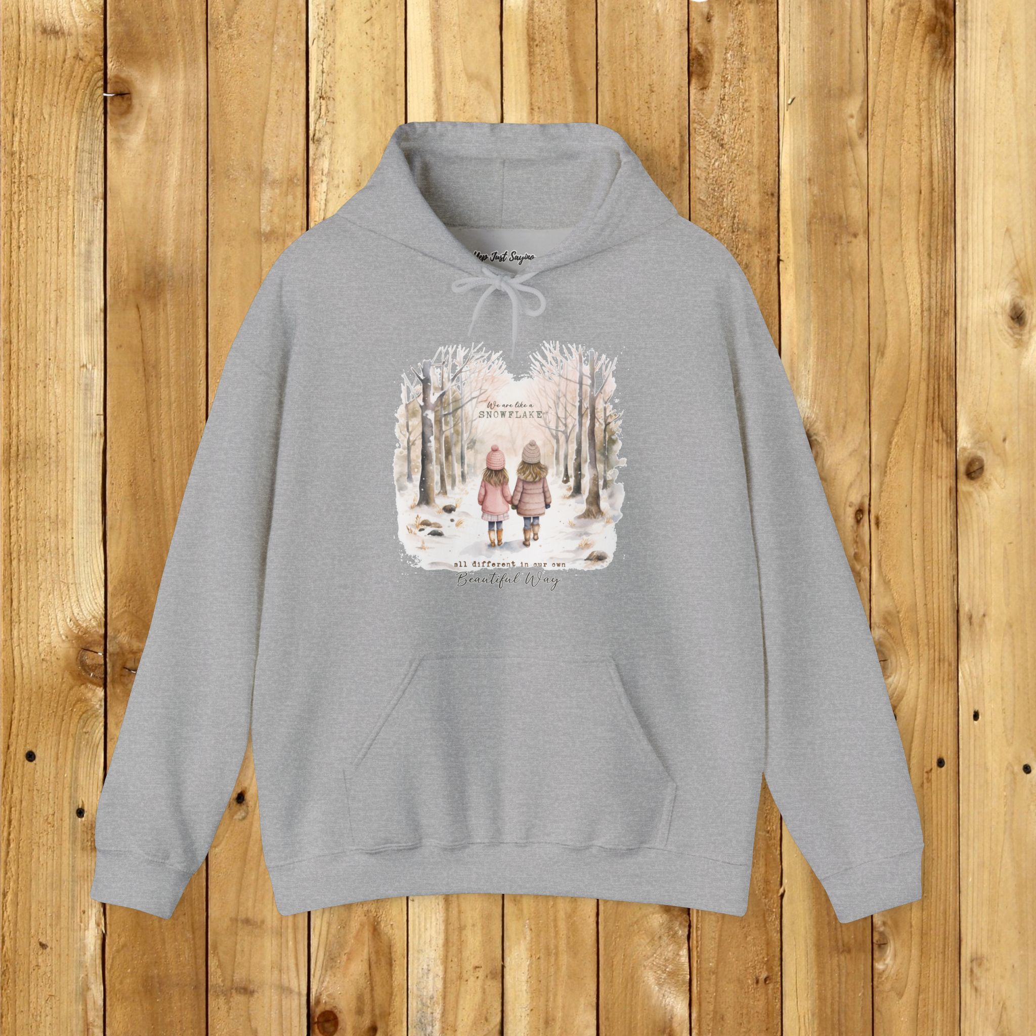 We Are Like A Snowflake Unisex Heavy Blend™ Hooded Sweatshirt, Two Friends Walking Down the Lane - Image 21