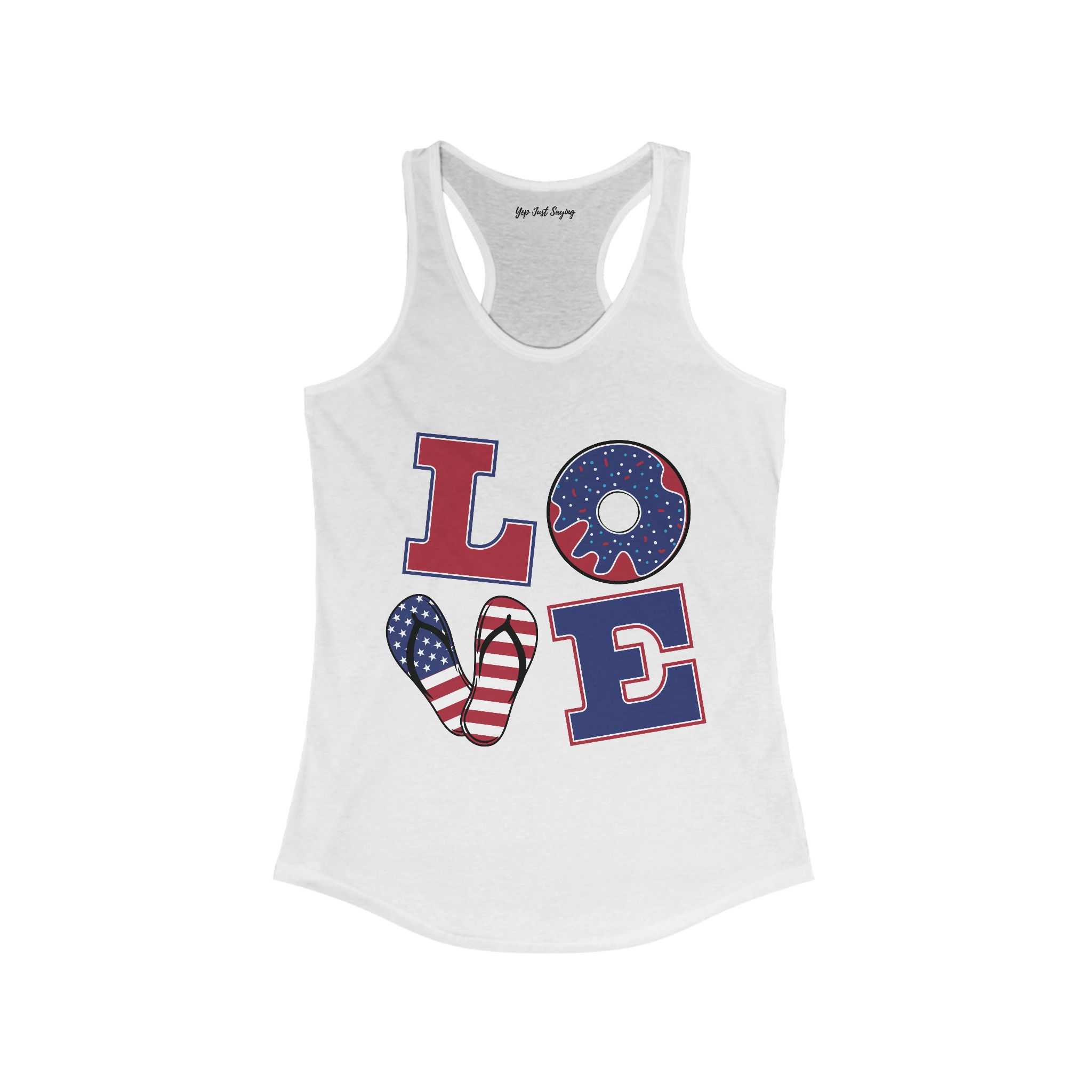 Love America Women's Ideal Racerback Tank