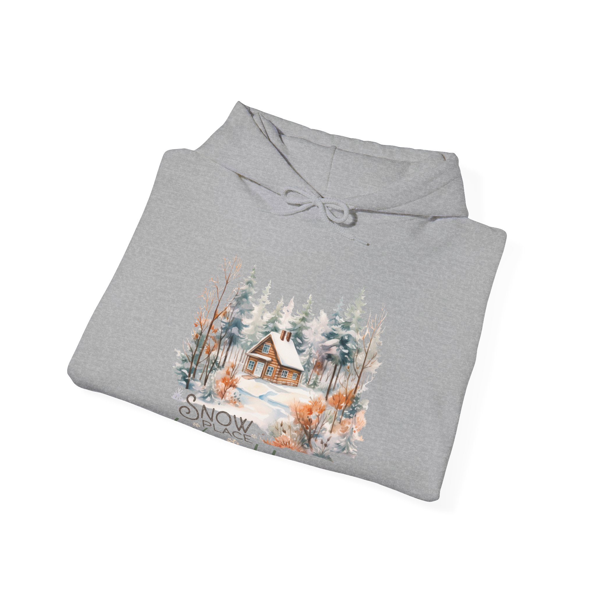 Snow Place Like Home Unisex Heavy Blend™ Hooded Sweatshirt, Cozy Winter Home Hoodie - Image 24