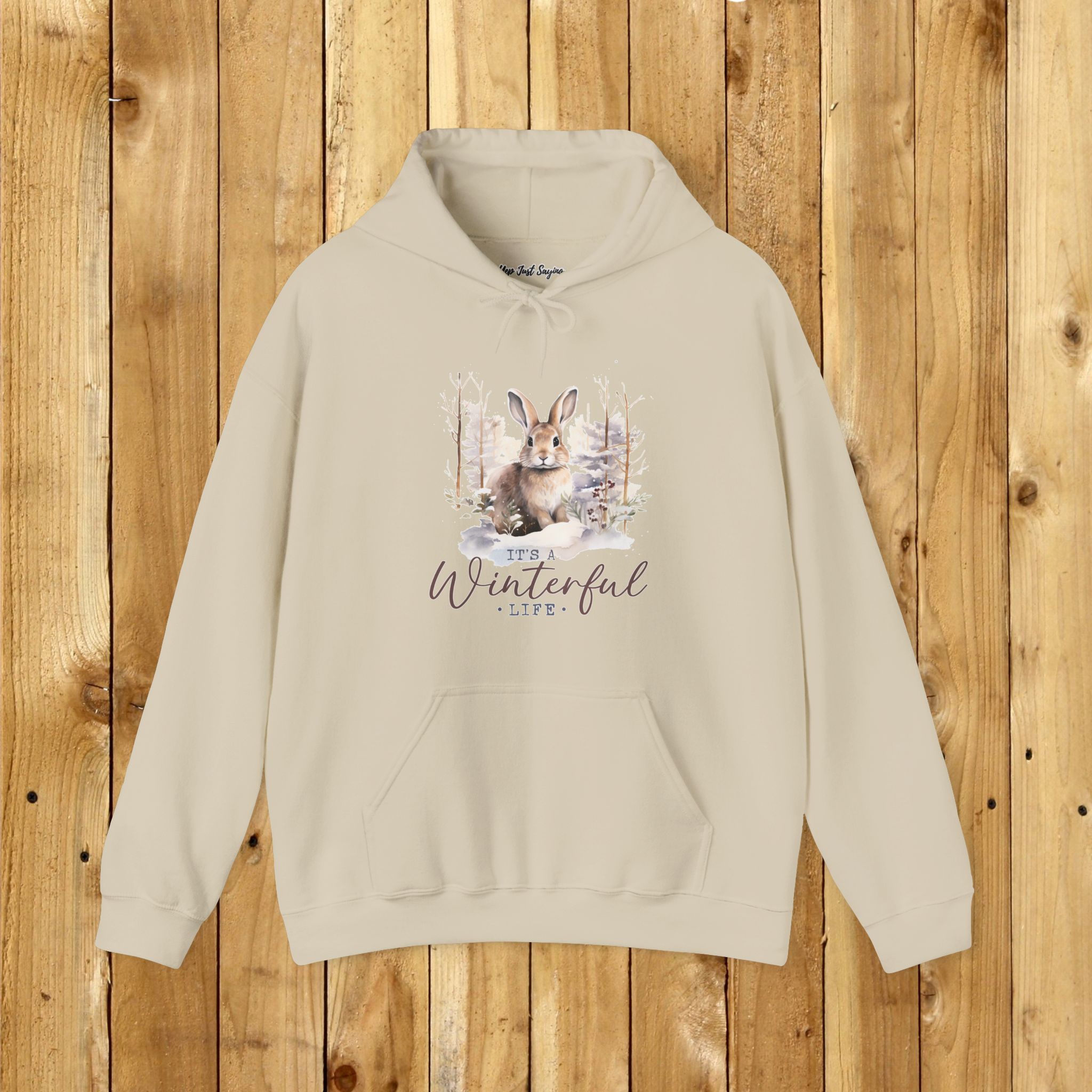 Its A Winterful Life Unisex Heavy Blend™ Hooded Sweatshirt, Winter Funny Bunny Hoodie - Image 17