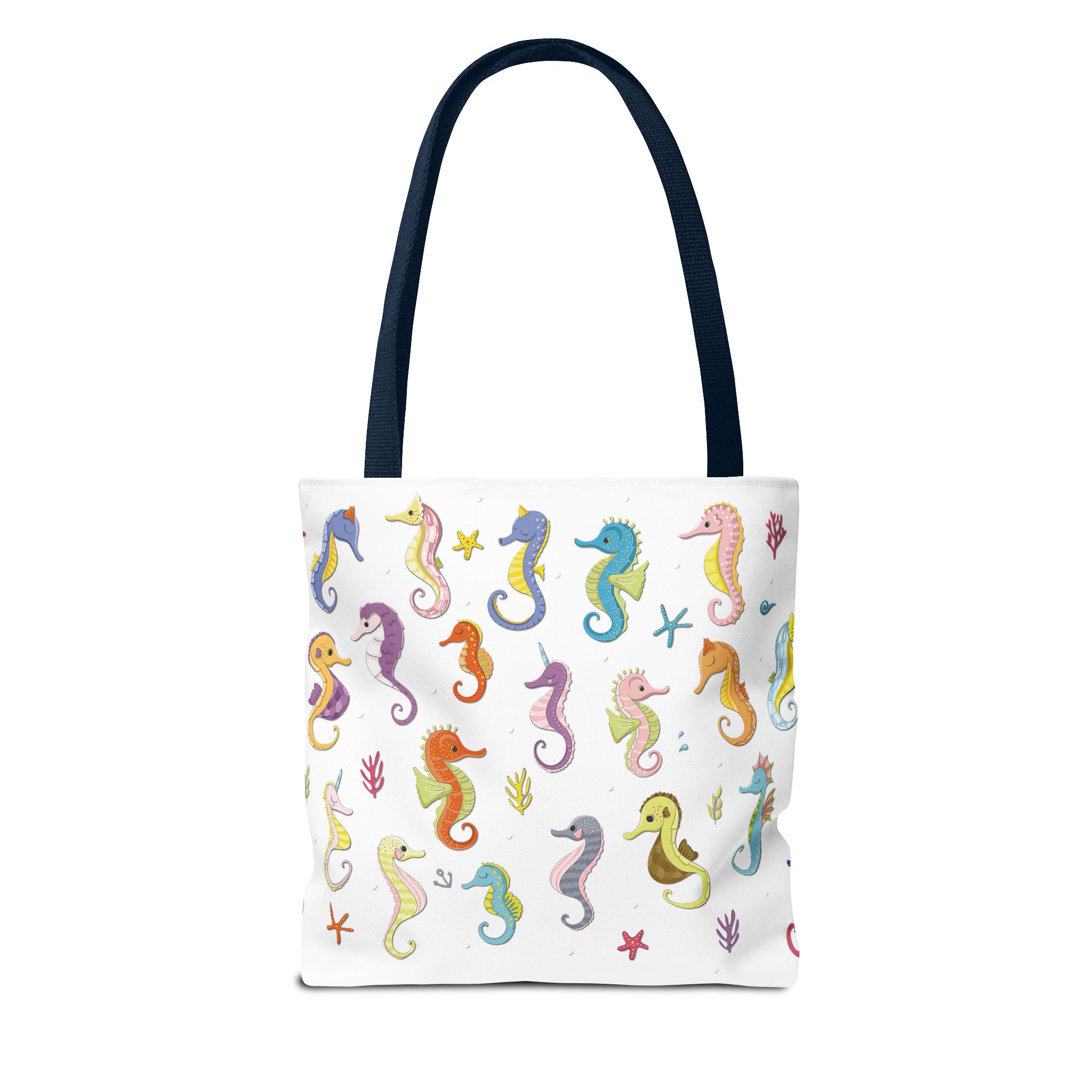 Boho Rainbow Colors White Tote Bag All Over Print - Image 50