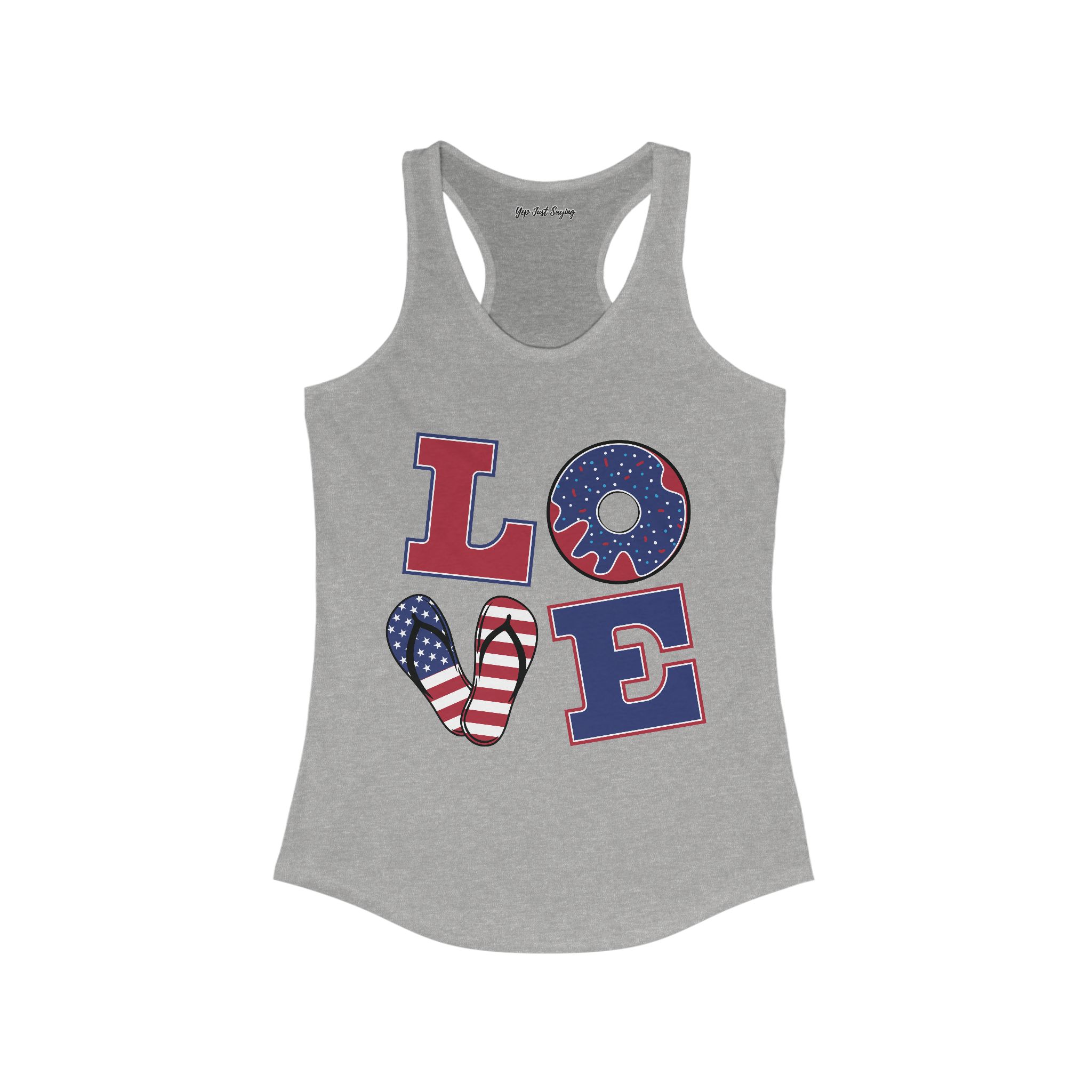 Love America Women's Ideal Racerback Tank - Image 5