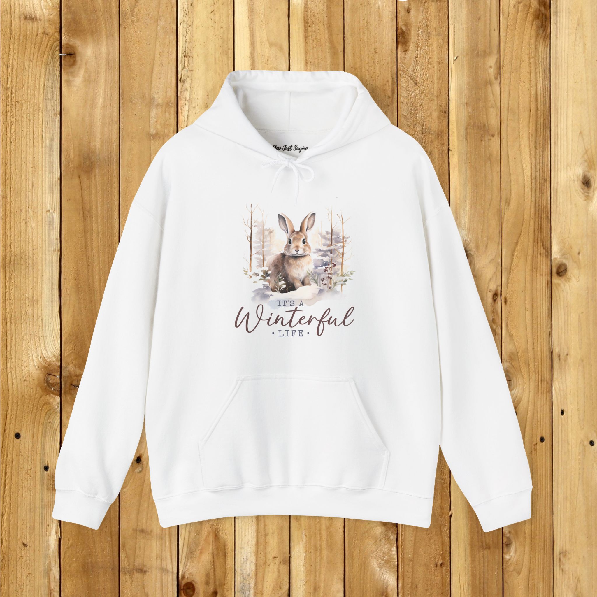 Its A Winterful Life Unisex Heavy Blend™ Hooded Sweatshirt, Winter Funny Bunny Hoodie - Image 5