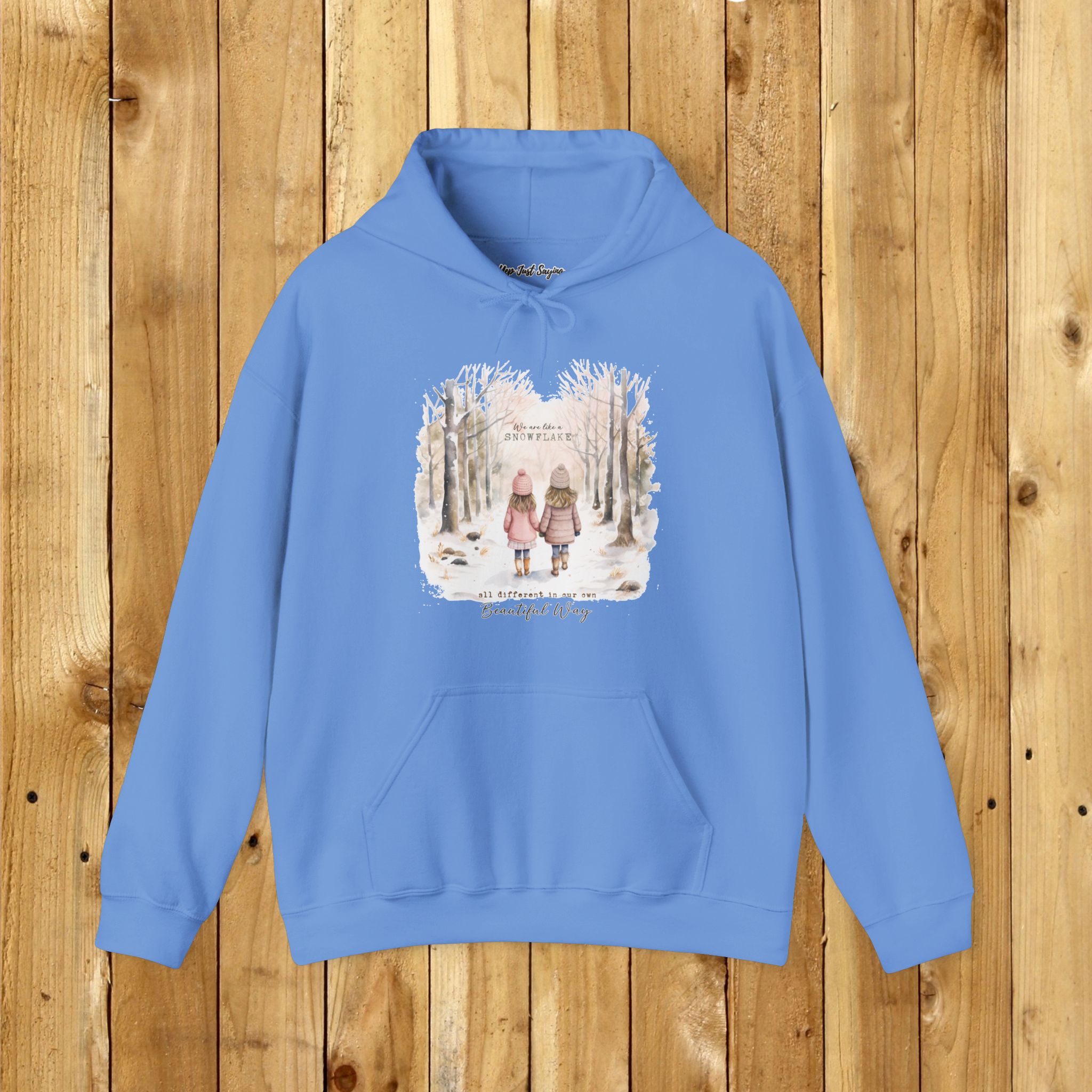 We Are Like A Snowflake Unisex Heavy Blend™ Hooded Sweatshirt, Two Friends Walking Down the Lane - Image 37
