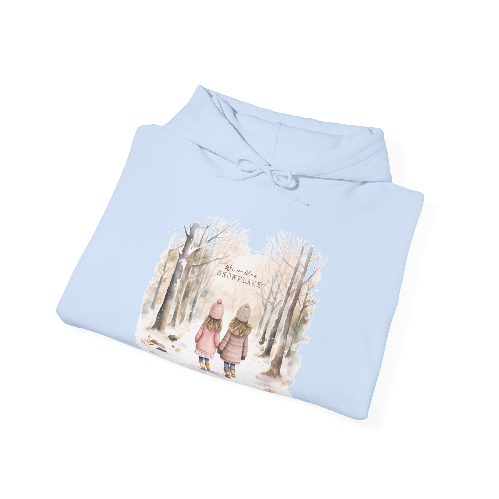 We Are Like A Snowflake Unisex Heavy Blend™ Hooded Sweatshirt, Two Friends Walking Down the Lane - Image 36