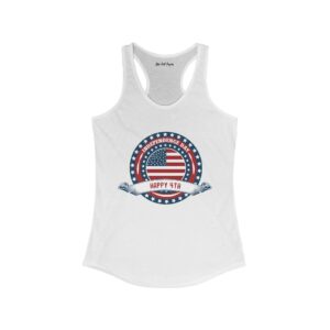 Women's Ideal Racerback Tank - Happy 4th Independence Day