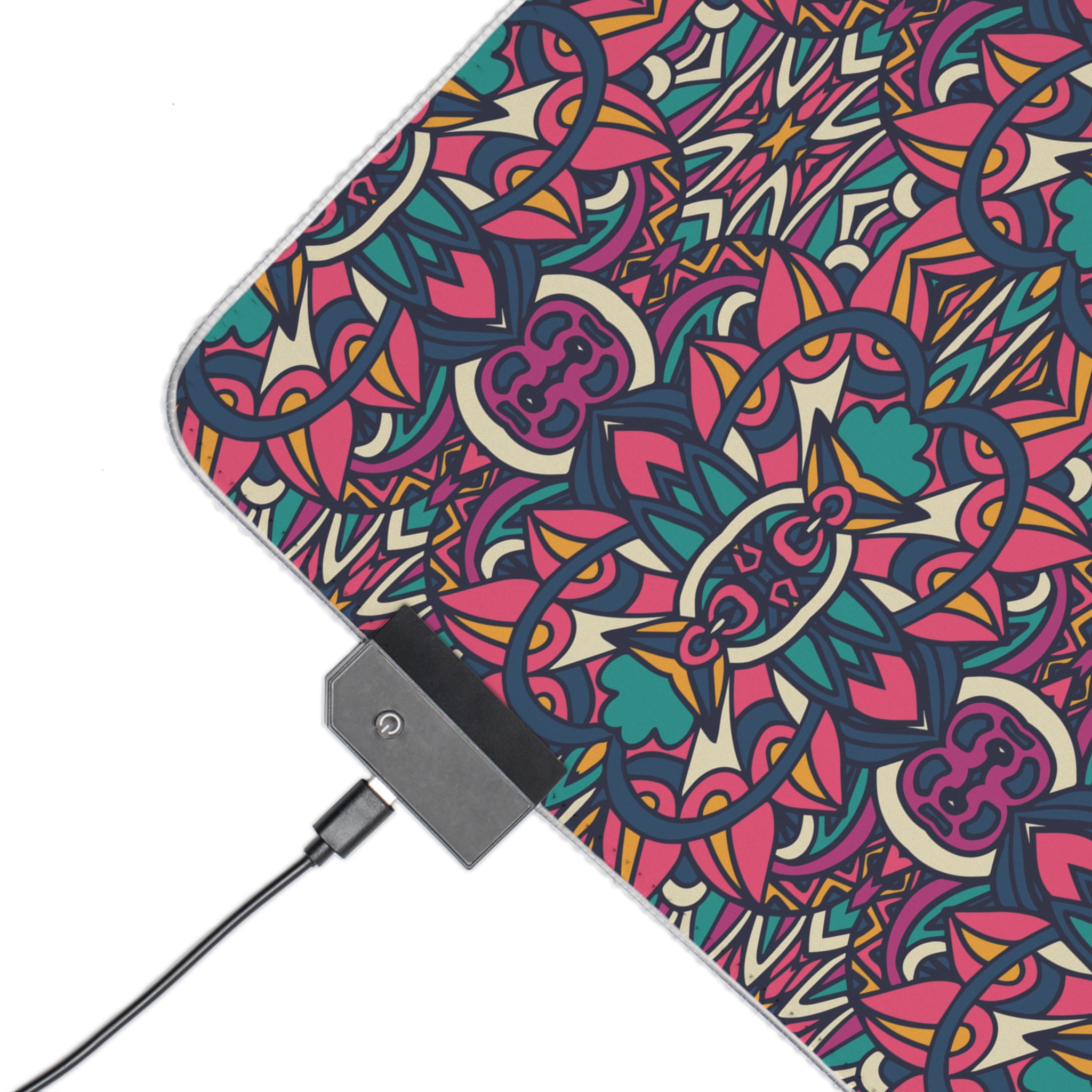 LED Gaming Mouse Pad, Abstract Boho Ethnic - Image 3