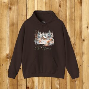 Snow Place Like Home Unisex Heavy Blend™ Hooded Sweatshirt, Cozy Winter Home Hoodie