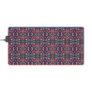 LED Gaming Mouse Pad, Abstract Boho Ethnic