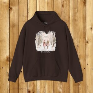 We Are Like A Snowflake Unisex Heavy Blend™ Hooded Sweatshirt, Two Friends Walking Down the Lane