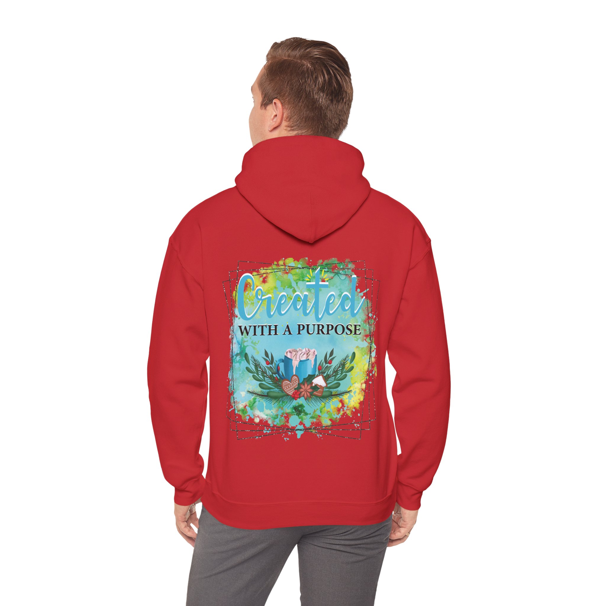 Christian 'Created With A Purpose' Hoodie — Faith-Based Graphic Sweatshirt - Image 31